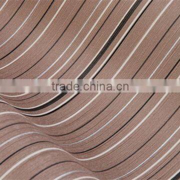 Paper Back Vinyl Coated Light Embossed Wallpaper Stripes photo-3