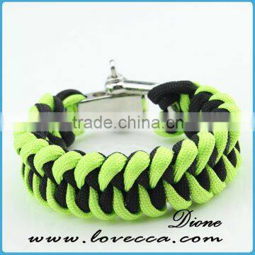 Customized adjustable buckle paracord bracelet shackle with logo