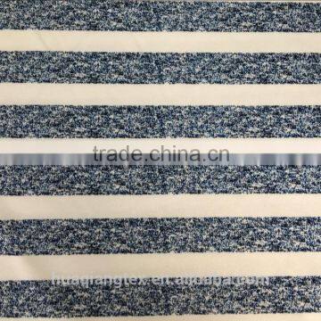 blue white stripe print knitted fabric for t-shirt