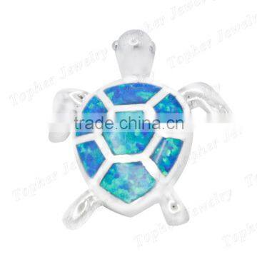 2016 NEW TURTLE SEA ANIMAL SILVER OPAL PENDANT