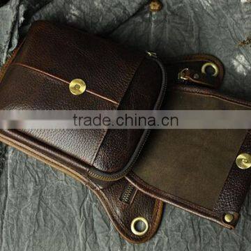 Best Quality Handmade Mens Bag Genuine Leather Waist Bag for Sports photo-5