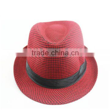 High Quality Red Fedora Cap Handmade Straw Hats Dingxing For Party Accessories