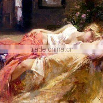 Impressionist figure oil painting