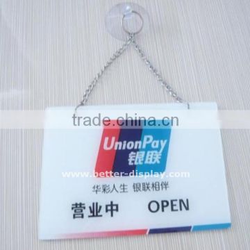 wholesale professional hanging store acrylic signage for open