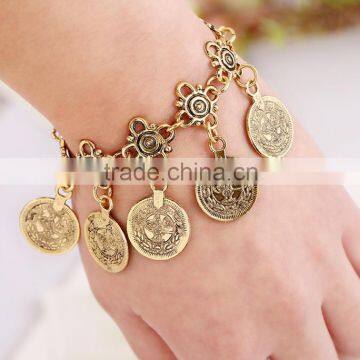 New alibaba india tassel coin fashion bracelet