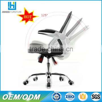 Q073E Best Choice Plastic Mesh Chair Mid Back Swivel Gas Lift Ergonomic Mesh Meeting Chair With Flip-up Arms photo-5