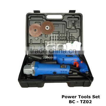 2pcs set BMC box packed impact drill and angle grinder set