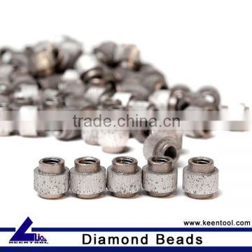 Diamond beads for stone quarrying