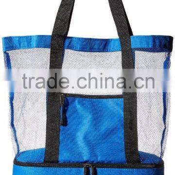 Fashionable Beach Picnic Outdoor 12 drinks Mesh Cooler Bag Tote(YX-Z135)