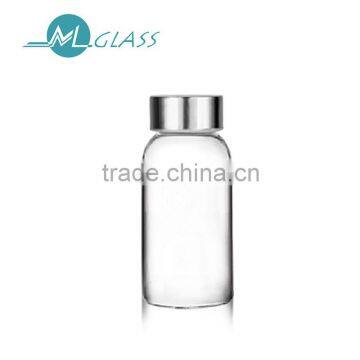 Wholesale 200ml borosilicate glass stainless water bottle N6272