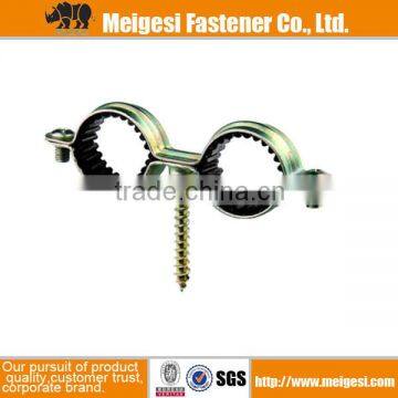 Good quality cheap price china manufacture steel zinc plated Double loop pipe clamp