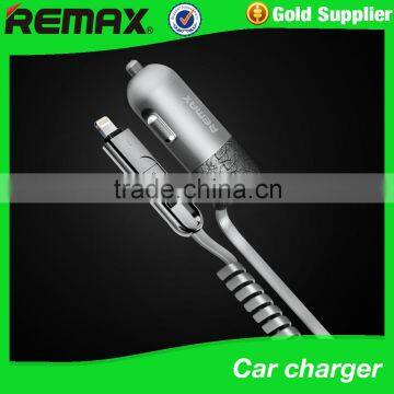 REMAX USB 3.4A with 2 in 1 Usb Cable Car charger usb