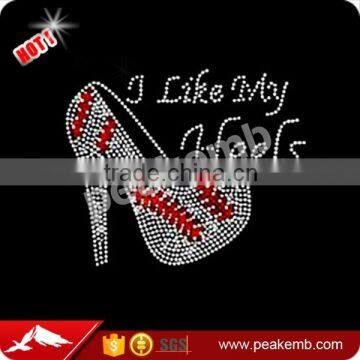 Beautiful I like my heels dmc hot fix rhinestone for t-shirt