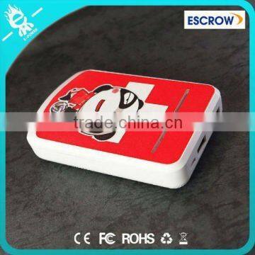 8800mAh Portable Mobile Power Bank Panda with Leather Case Design