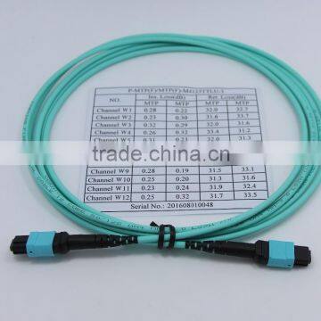 China hot sell 12 cord MPO/MTP patch cord with high quality