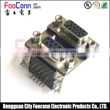 D-SUB Stack Connector 15P Female to 9P Female