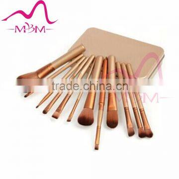 Cute makeup brush set 12 pcs makeup brush set bamboo makeup brush set