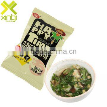 Savory Freeze Dried 6g bag packed Chicken Flavour Instant Mushroom Soup