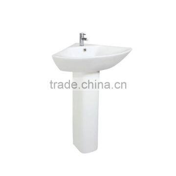 Ceramic bathroom semi pedestal wash bowl sink