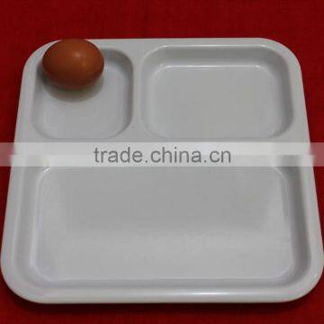 Malaysia Made Melamine Three Compartment Food Plate