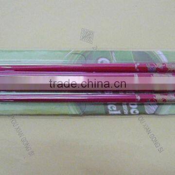 Red colored bamboo chopsticks