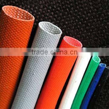 Self-extinguishable fiberglass sleeving coated with silicon resin