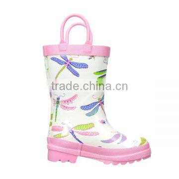 Girls Dragonfly Printed Rain Boot