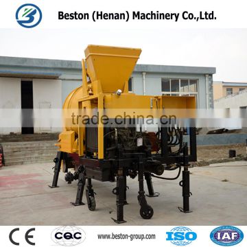 Electric trailer concrete mixer pump machine with lift