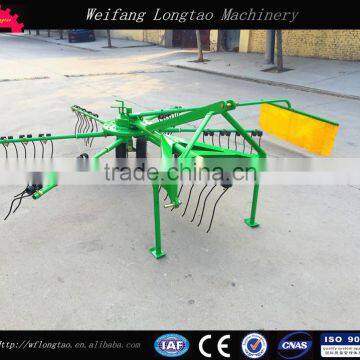 cheap price tractor PTO driven rotary hay rake,3 point hitch tedder for sale