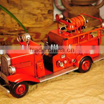 Metal fire truck model with paint