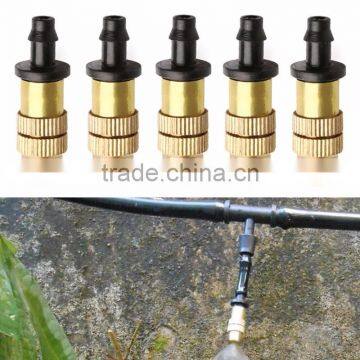 2016 Newest Gardening Water Cooling Thread Brass Spray Sprinkler 5pcs Adjustable Misting Nozzle photo-2