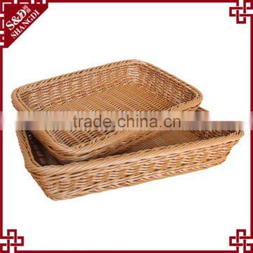Popular PE Plastic Woven Basket for Bathroom Storage Product