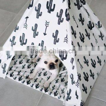 Wholesale OEM Customized Canvas Chevron Style Pet Play Room Dog Teepee photo-3