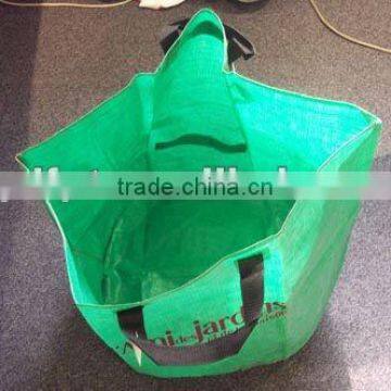 PE grow bag with woven belt