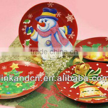 high quality and hot sale gift christmas ceramic plate