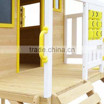 Large Wooden Painted Cubby House Furniture With Slide photo-5
