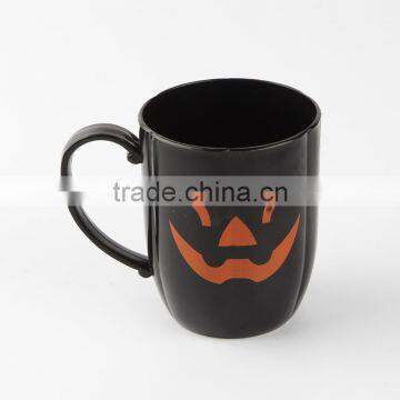 customed plastic face Halloween pumpkin cup