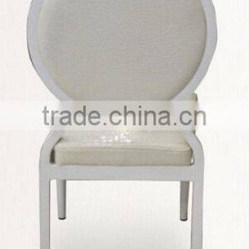 Factory Directsale Quality White Faux Leather Stacking Wedding Chair in Aluminum QL-D661 photo-3