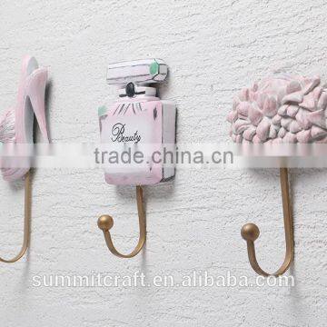 Fashion pink lady hat hook resin clothes hook