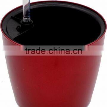 Cylinder Self Watering Planter Flower Pot Home Office Garden Water Level Indicator photo-3