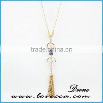 Delicate Long Necklace Birthstone Turquoise Necklace photo-2