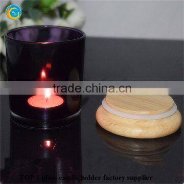 Decorative Glass Candle Jar With Wooden Cap On Sale photo-6