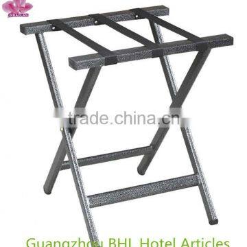 Stainless steel black color luggage rack for hotels