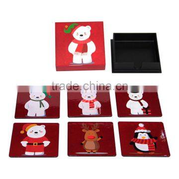 Lacquer cup coaster for Christmas made in Vietnam