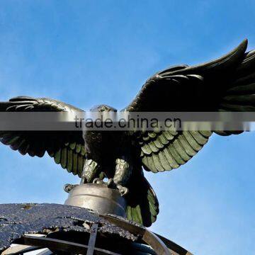 Antique Spiral Bronze Eagle Sculpture photo-2