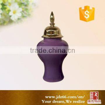 Black Glazed Home Decoration Ceramic Jars Black With Lid photo-3