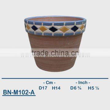 Vietnamese Ceramic Hand Carved Mini Flower Pot BN-M102-A