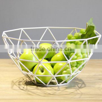 Newest bowl shape metal handmade wholesale fruit baskets