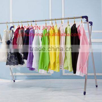 Extendable X-type stainless steel hanging clothes drying rack