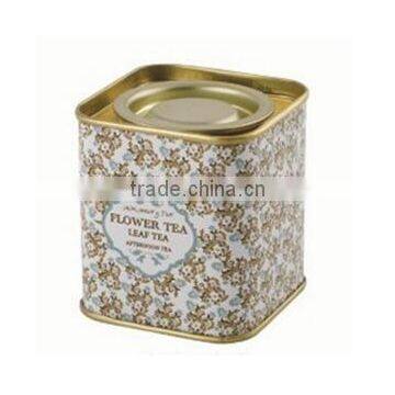 Small Square Loose Tea Tin Box photo-4